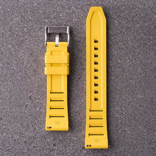 The Bastion - FKM Rubber Watch Strap Yellow