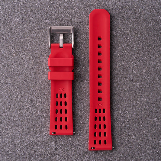 The Recon - FKM Rubber Watch Strap Red