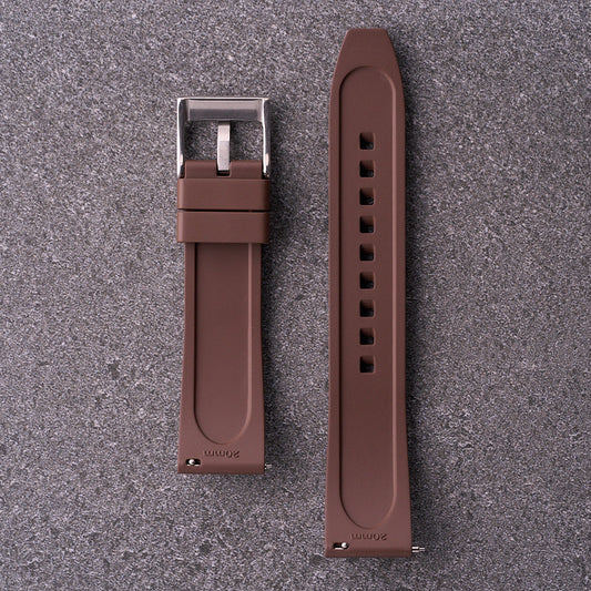 The Specter - FKM Rubber Watch Strap Brown