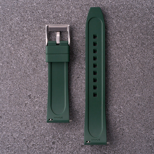 The Specter - FKM Rubber Watch Strap Forest Green