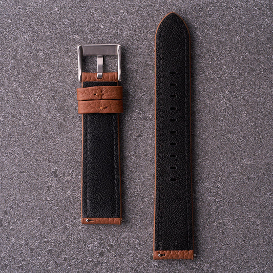 The Manhattan - Textured Leather Watch Strap Brown