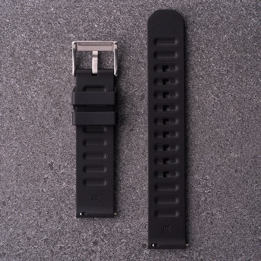 The Gatton - FKM Rubber Watch Strap Black