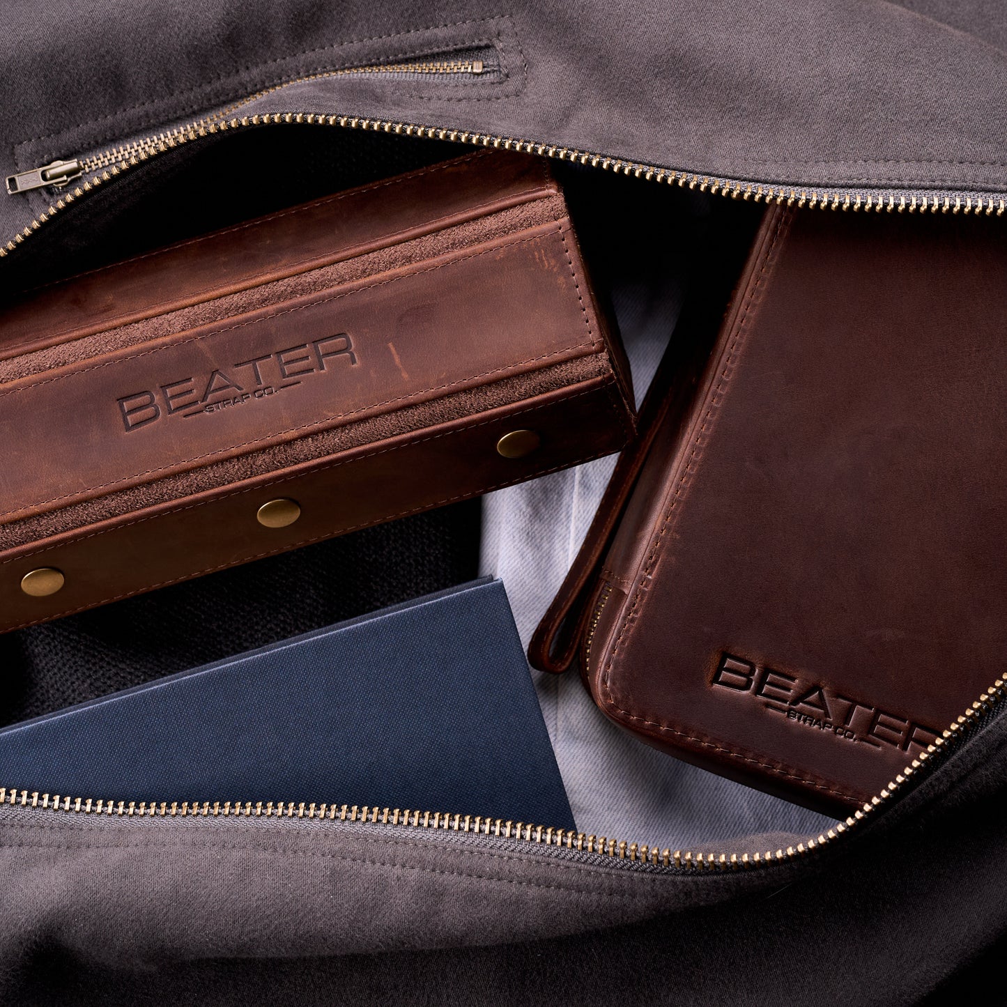 Heritage Leather 3-Slot Watch Storage Case