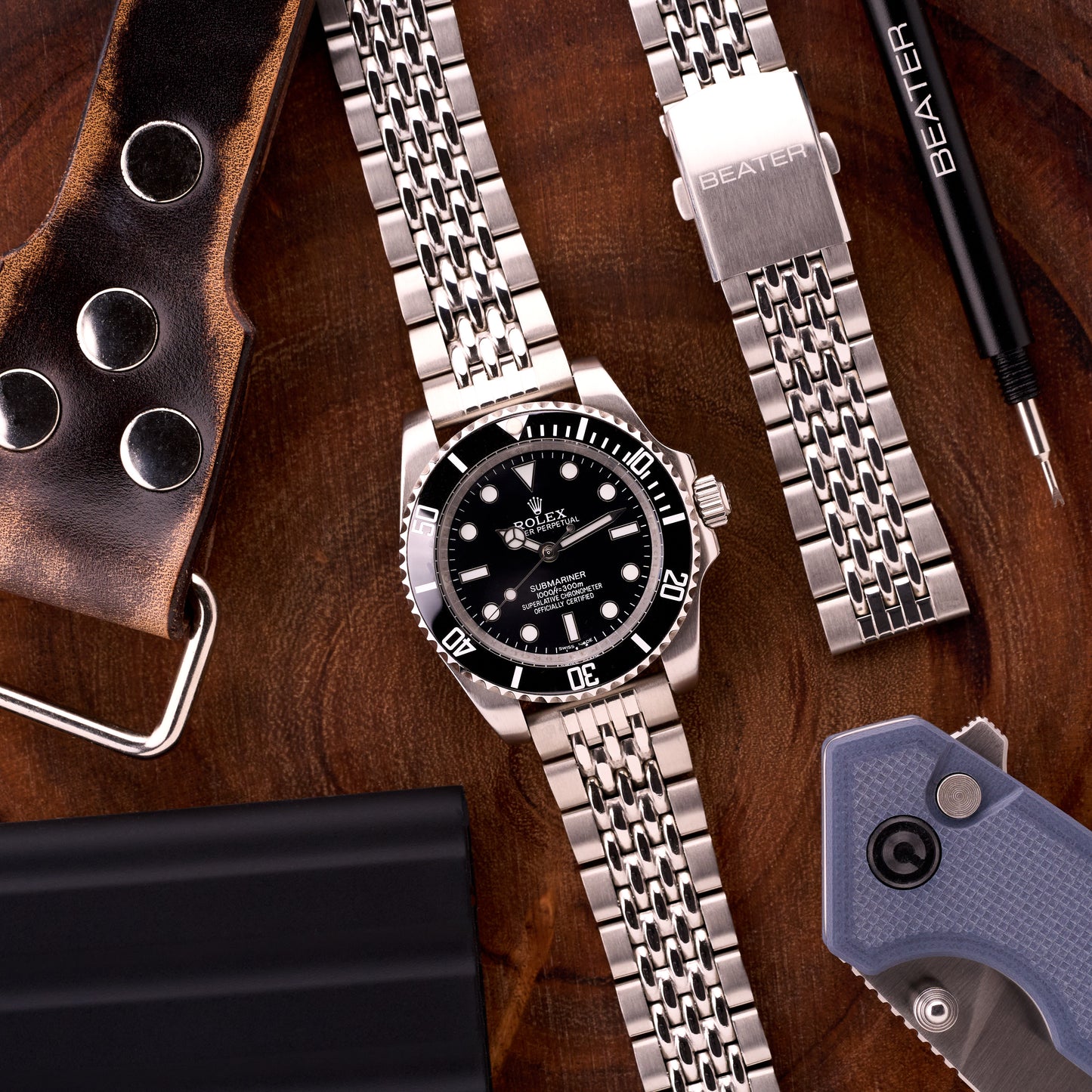 The Warden - Metal Jubilee Stainless Steel Watch Strap Silver