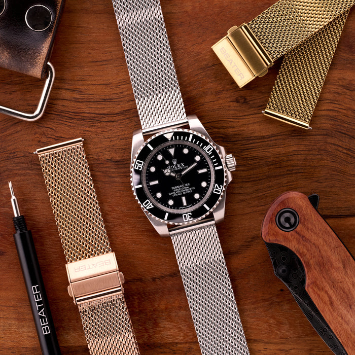 The Sterling - Mesh Stainless Steel Watch Bracelet