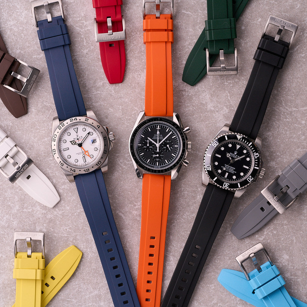 The Specter - FKM Rubber Watch Strap Black