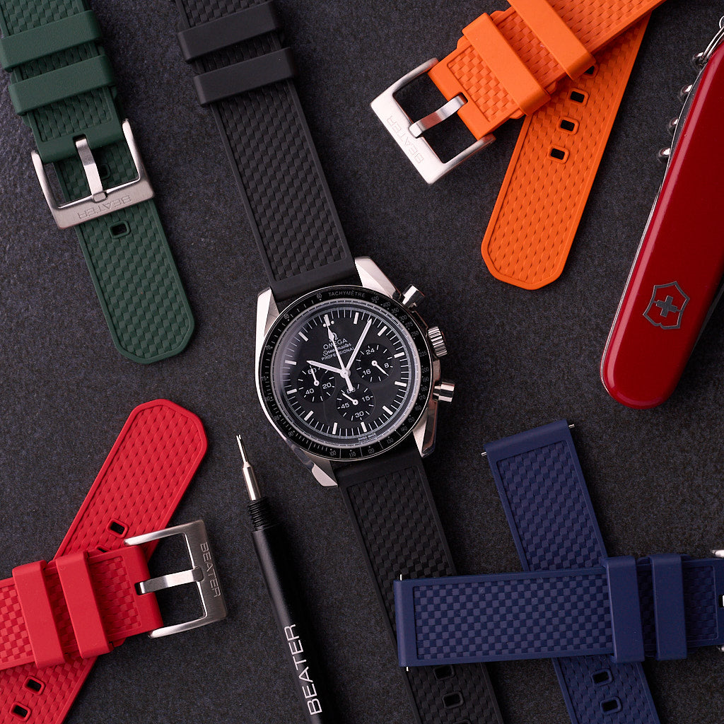 The Gatton - FKM Rubber Watch Strap Red