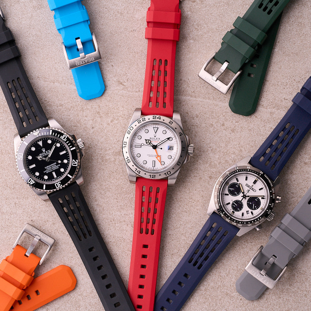 The Recon - FKM Rubber Watch Strap Light Blue