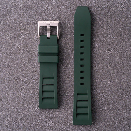 The Bastion - FKM Rubber Watch Strap Forest Green