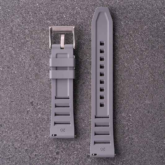 The Bastion - FKM Rubber Watch Strap Grey