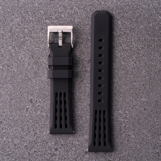 The Recon - FKM Rubber Watch Strap Black