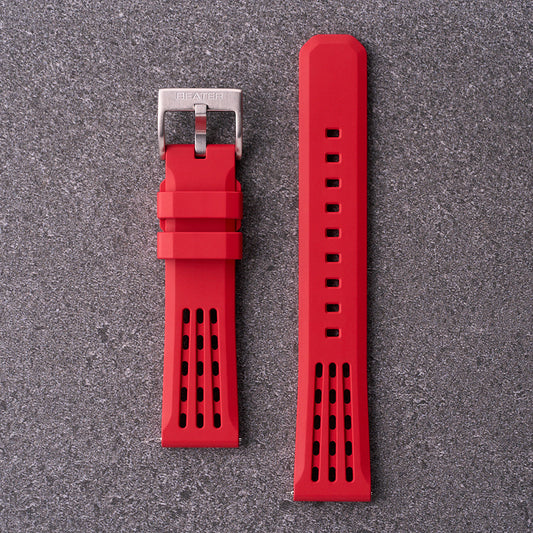 The Recon - FKM Rubber Watch Strap Red