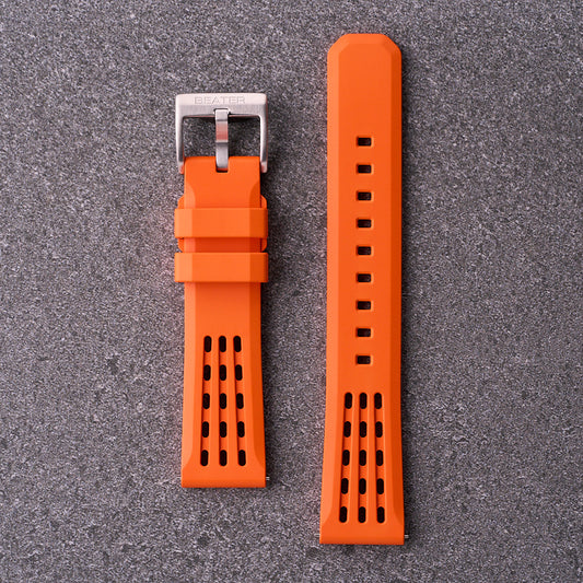 The Recon - FKM Rubber Watch Strap Orange Edition