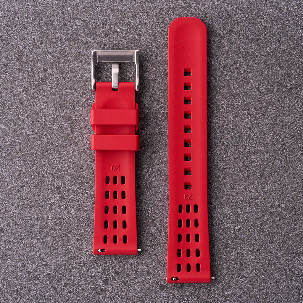 The Recon - FKM Rubber Watch Strap Red