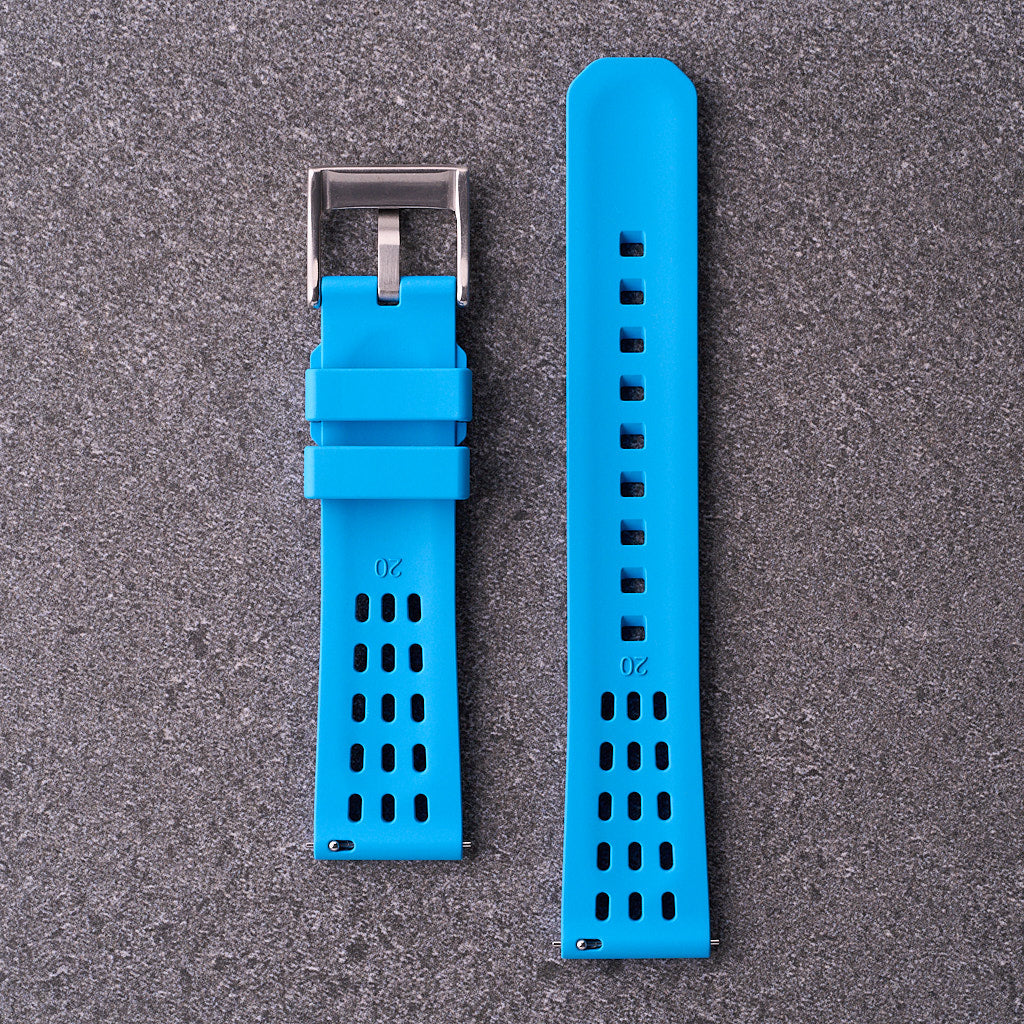 The Recon - FKM Rubber Watch Strap Light Blue