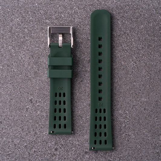 The Recon - FKM Rubber Watch Strap Forest Green