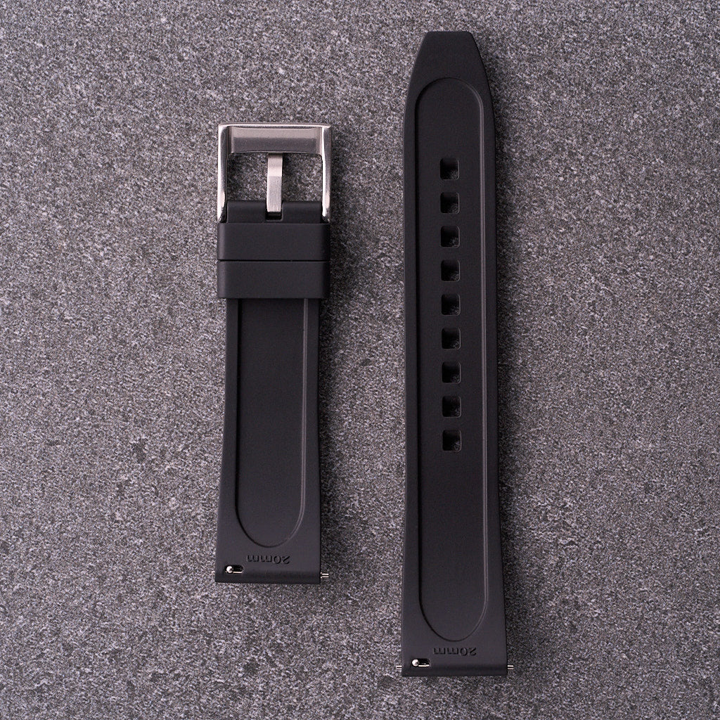 The Specter - FKM Rubber Watch Strap Black