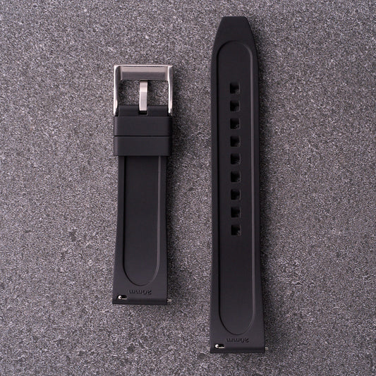 The Specter - FKM Rubber Watch Strap Black