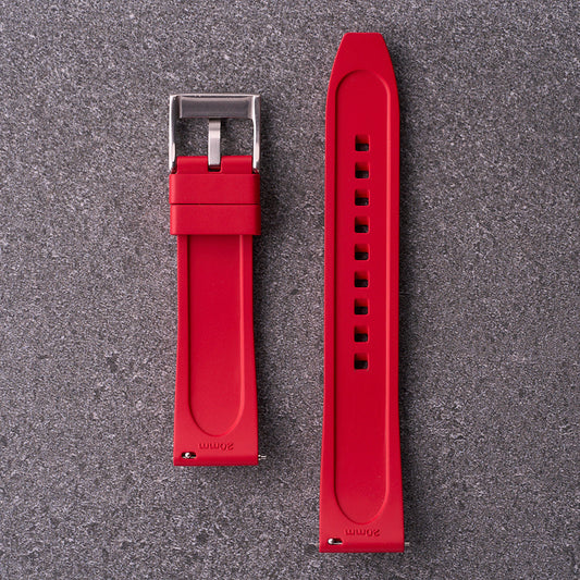 The Specter - FKM Rubber Watch Strap Red