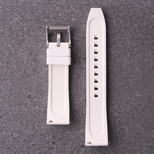 The Specter - FKM Rubber Watch Strap White