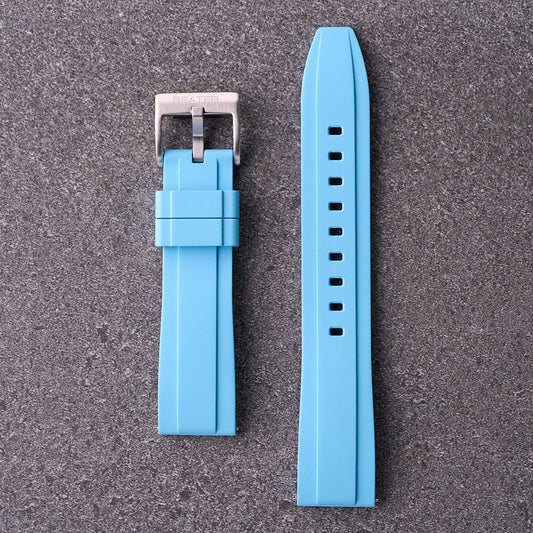 The Specter - FKM Rubber Watch Strap Light Blue