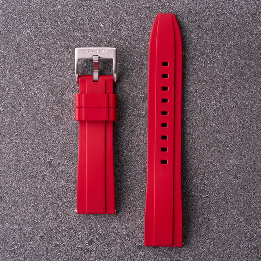 The Specter - FKM Rubber Watch Strap Red