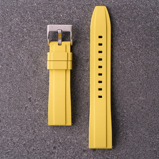 The Specter - FKM Rubber Watch Strap Yellow