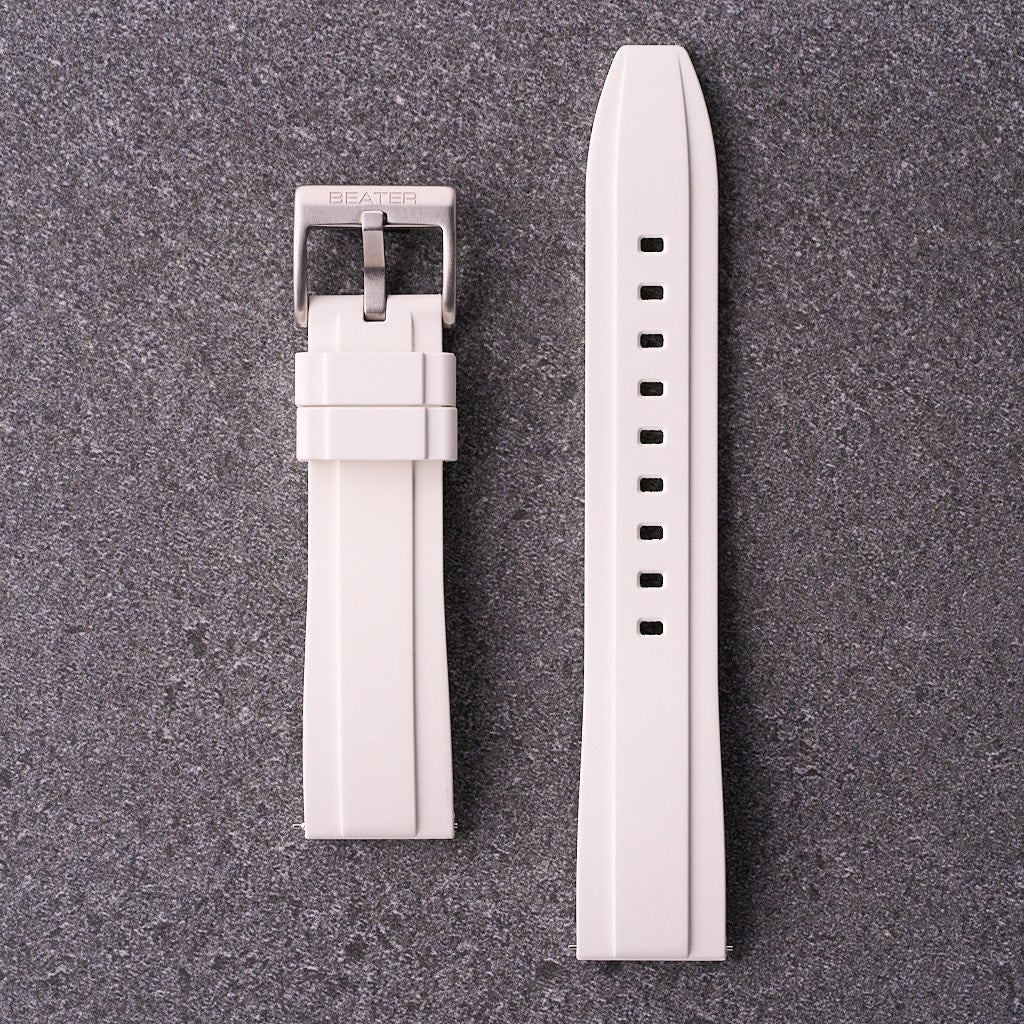The Specter - FKM Rubber Watch Strap White