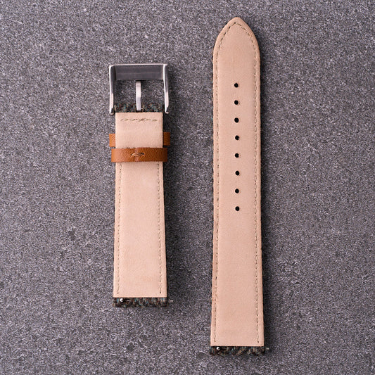The Hamilton - Harris & Tweed Watch Strap Forest Green