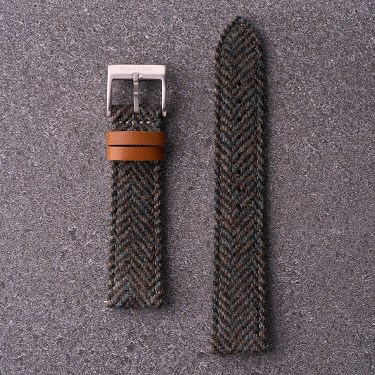 The Hamilton - Harris & Tweed Watch Strap Forest Green