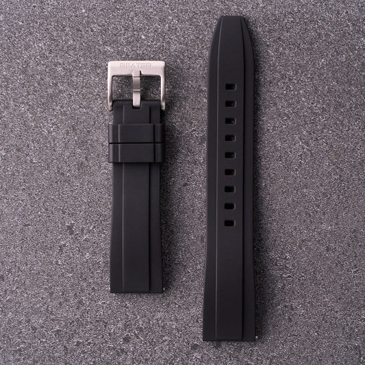 The Specter - FKM Rubber Watch Strap Black