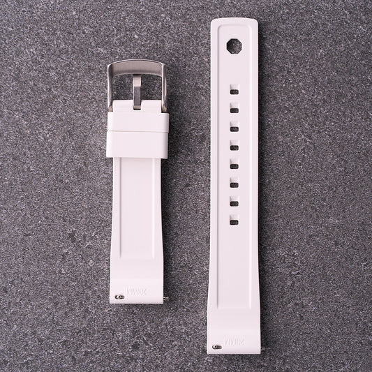 The Operator - FKM Rubber Watch Strap White