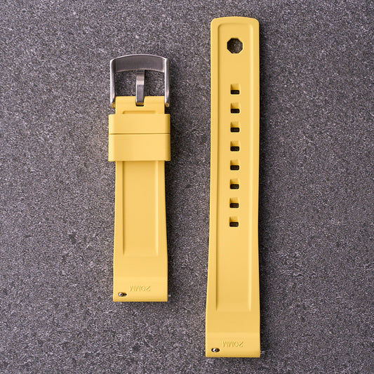 The Operator - FKM Rubber Watch Strap Yellow