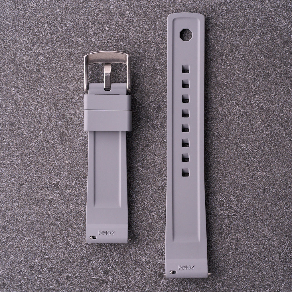 The Apollo - FKM Rubber Watch Strap Grey
