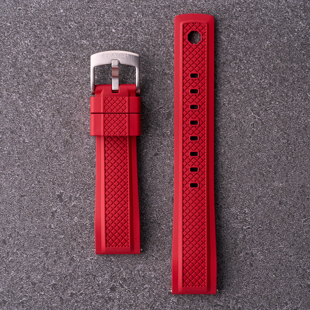 The Operator - FKM Rubber Watch Strap Red