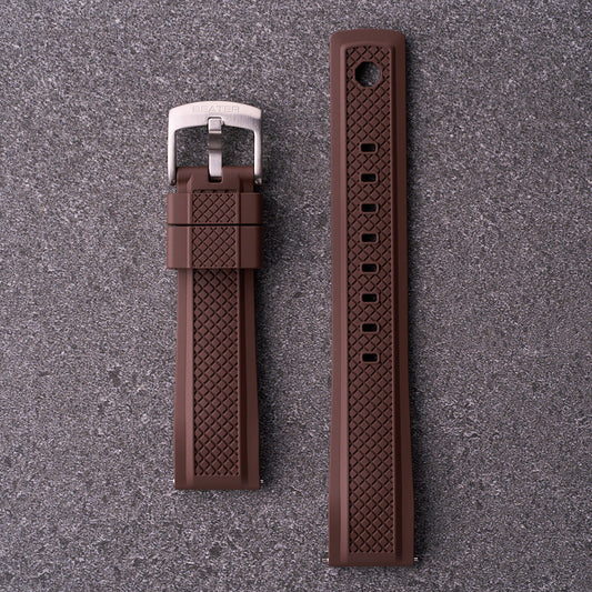 The Operator - FKM Rubber Watch Strap Brown Edition