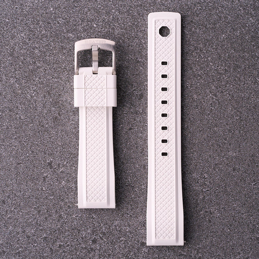 The Operator - FKM Rubber Watch Strap White