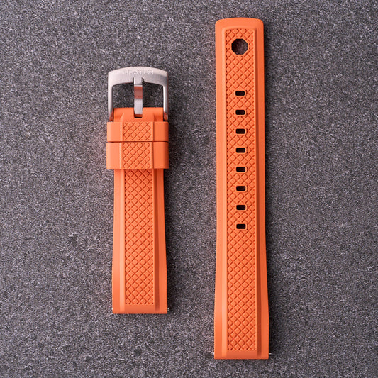 The Operator - FKM Rubber Watch Strap Orange Edition