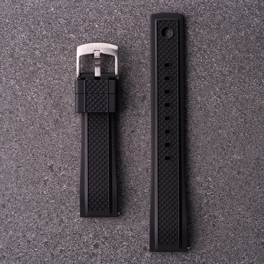 The Operator - FKM Rubber Watch Strap Black