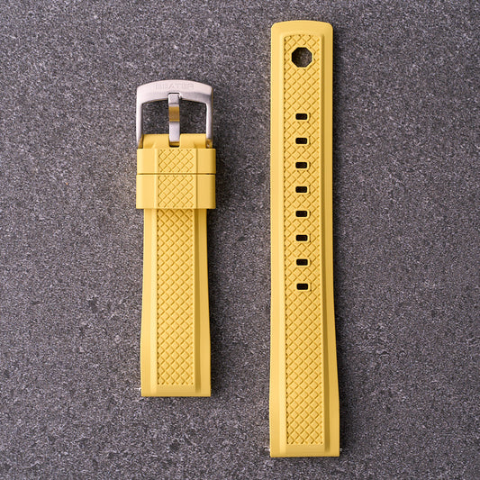 The Operator - FKM Rubber Watch Strap Yellow