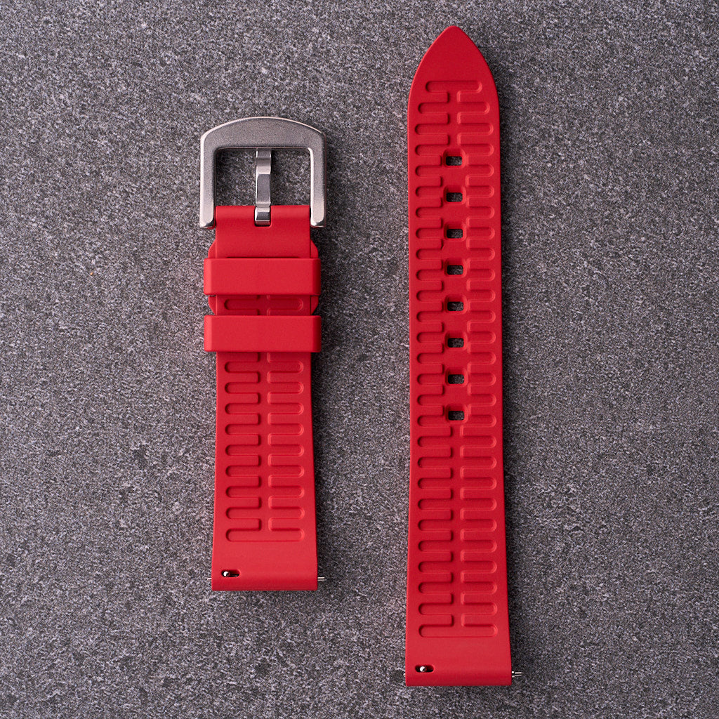The Callaway - FKM Rubber Watch Strap Red