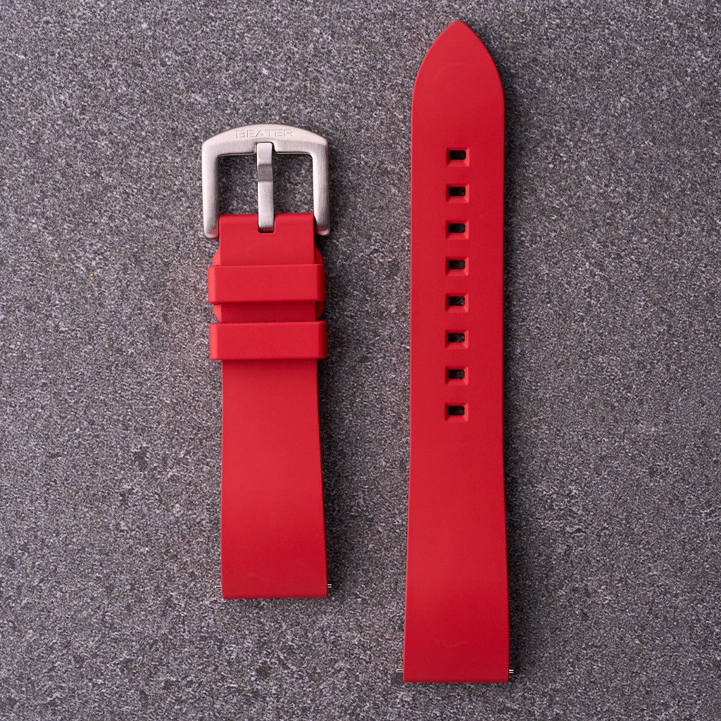 The Callaway - FKM Rubber Watch Strap Red
