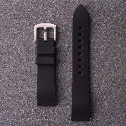 The Callaway - FKM Rubber Watch Strap Black