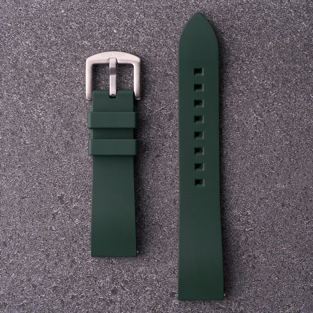 The Callaway - FKM Rubber Watch Strap Forest Green