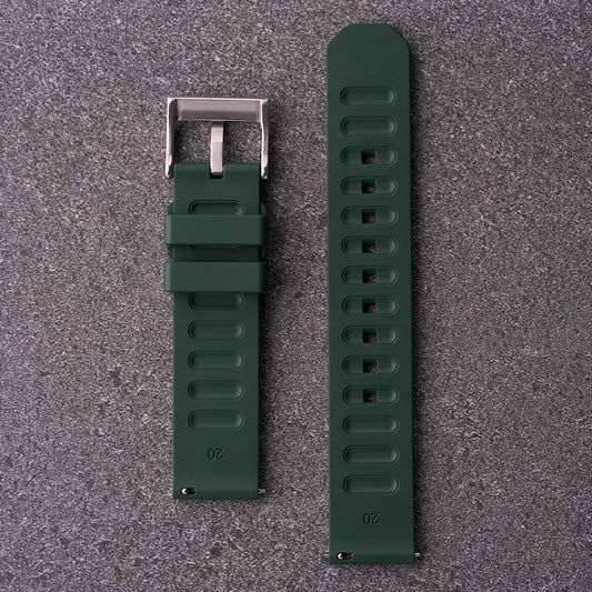 The Gatton - FKM Rubber Watch Strap Forest Green