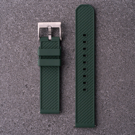 The Gatton - FKM Rubber Watch Strap Forest Green