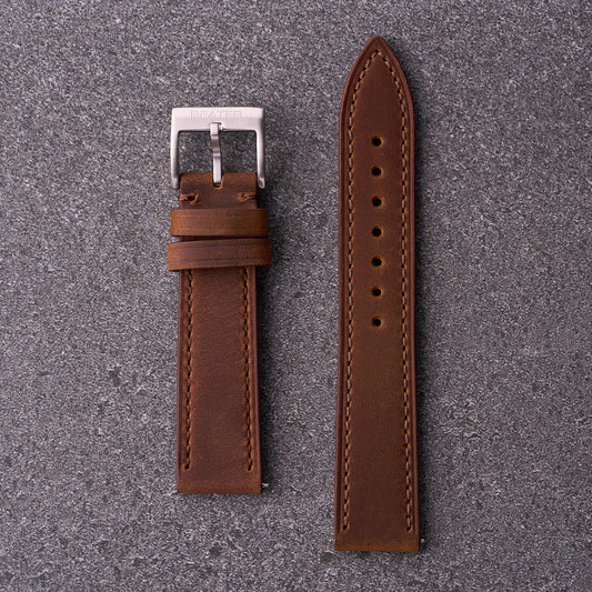 The Harrington - Leather Watch Strap Brown