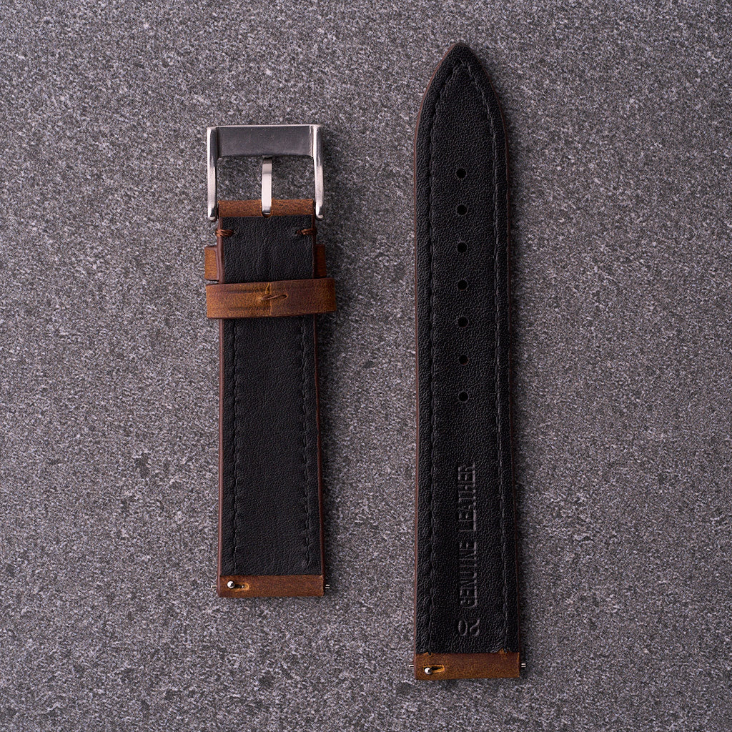 The Harrington - Leather Watch Strap Brown