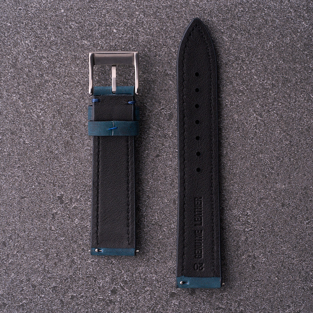 The Harrington - Leather Watch Strap Navy