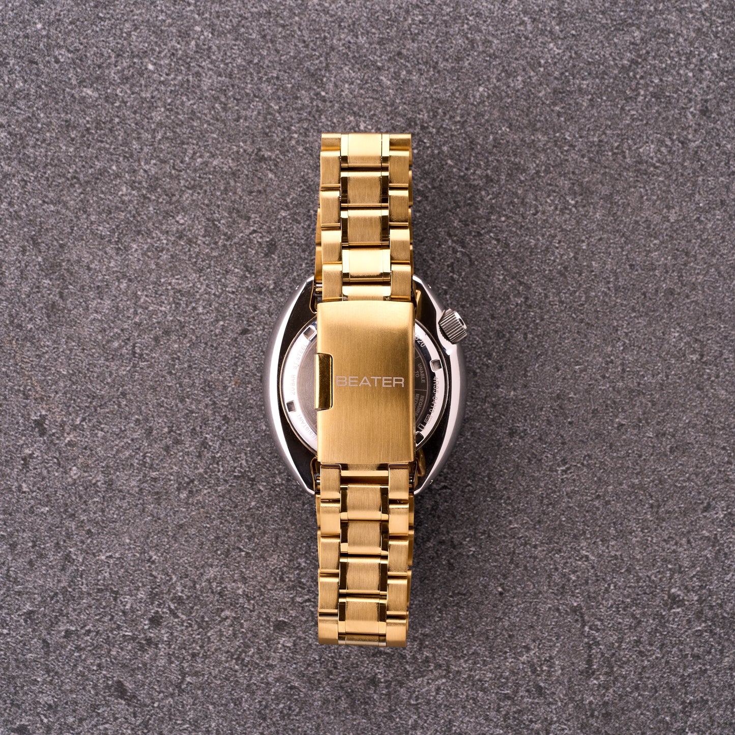 The Mechanic - Stainless Steel Metal Watch Bracelet Gold